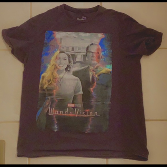 Vintage Wanda Vision T-shirt black cotton medium - Picture 3 of 3